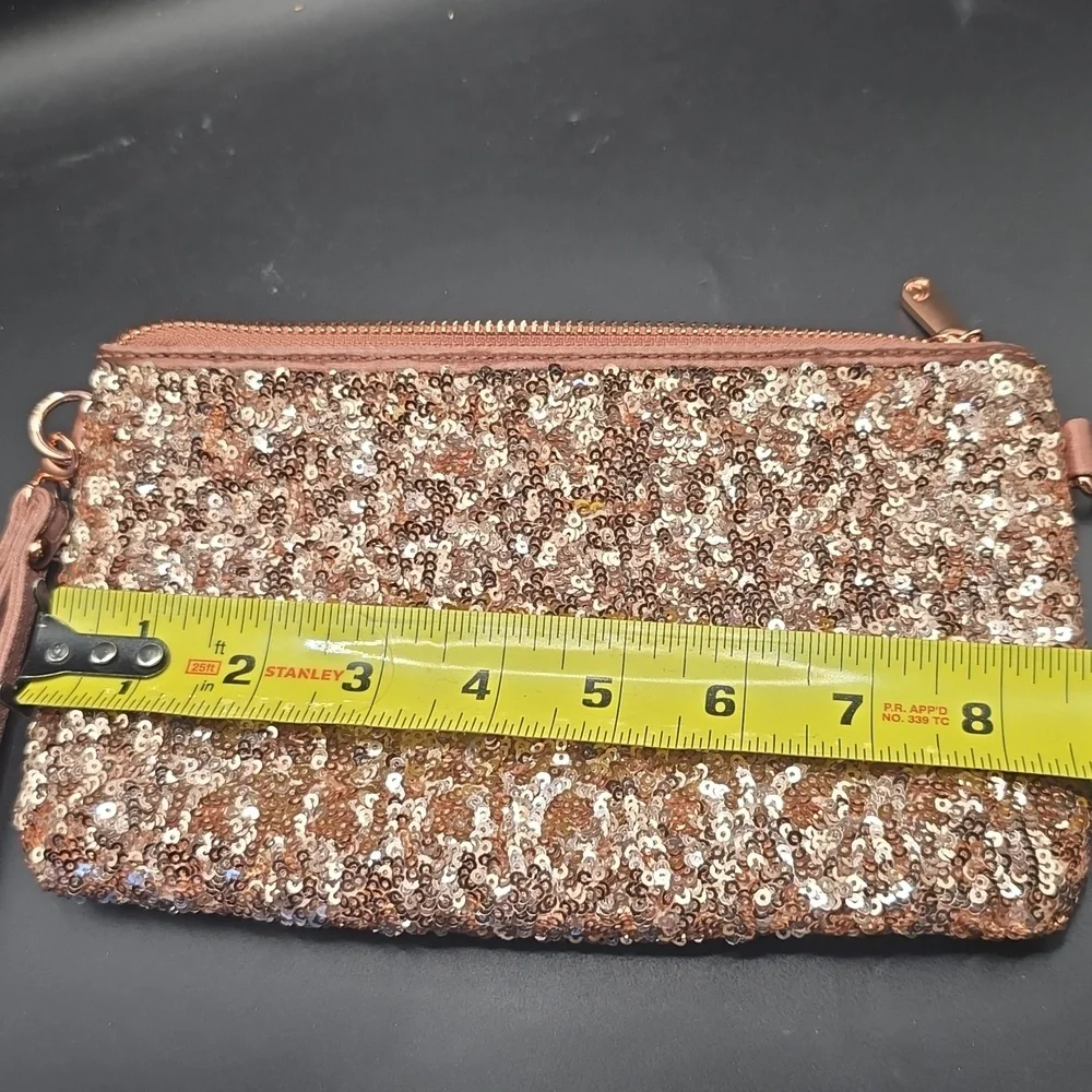 Charming Charlie‎  rose gold crossbody special occasion purse